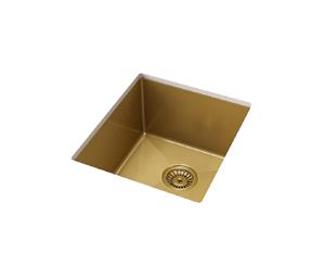 Meir Single Bowl PVD Kitchen Sink 380mm Brushed Bronze Gold MKSP-S380440-BB