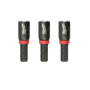 Milwaukee 1/4inch x 35mm Magnetic Insert Nutsetter - SHOCKWAVE - 3 Piece