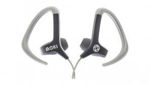 Moki UltraLite Sport Earbuds with Mic - Black/Grey