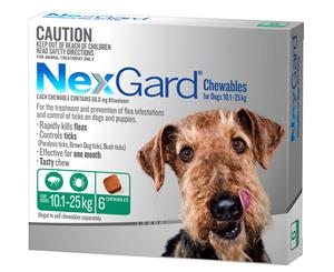 NexGard Flea & Tick Control Chews for Large Dogs 10.1-25kg 6pk