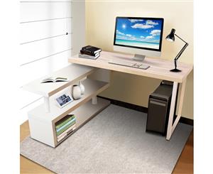 Office Computer Desk Corner Study Table Workstation Bookshelf 140CM