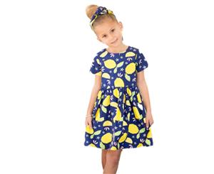 Oobi Girls' Cross My Heart Dress Lemonade