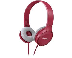 Panasonic RP-HF100 Pink On-Ear Headphones foldable design anti-tangle cord matte finish