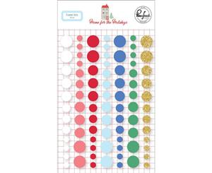 PinkFresh Studio - Enamel Dot Stickers - Home For The Holidays 84 pack