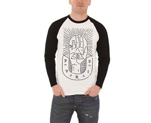 Pvris T Shirt Mens Band Logo Sketched Hand Official Baseball Shirt - White