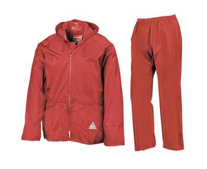 Result Mens Heavyweight Waterproof Rain Suit (Jacket & Trouser Suit) (Red) - RW3238