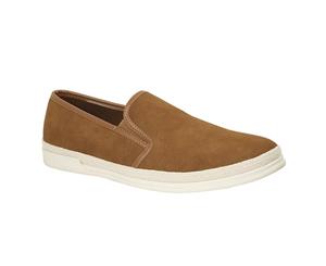 Route 21 Mens Faux Suede Twin Gusset Casual Shoe (Tan) - DF1624