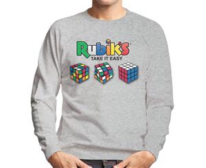 Rubik's Take It Easy Men's Sweatshirt - Heather Grey