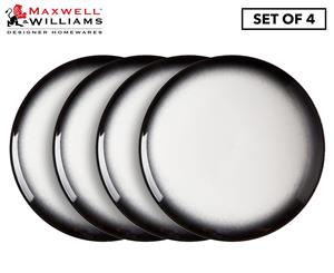 Set of 4 Maxwell & Williams Caviar Granite Coupe Plate 15cm