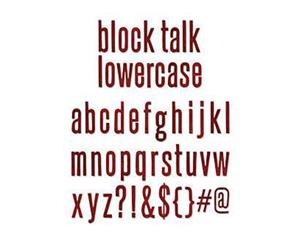 Sizzix Bigz Xl Die By Tim Holtz 6Inch X13.75Inch Block Talk Lowercase Alphabet