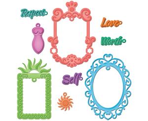 Spellbinders Shapeabilities Dies-Jewel Framed Sentiments