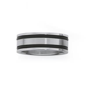 Steel Double Black Neoprene Ring