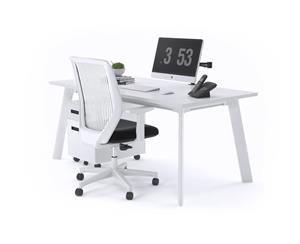 Switch Executive Desk - White Frame [1800L x 800W] - white white modesty