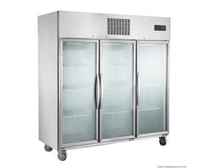 Thermaster Tropical Rated 3 Glass Door SS Fridge 1500L - Silver