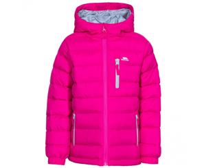 Trespass Girls Aksel Padded Quilted Hooded Casual Coat - PINK LADY