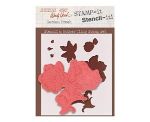 Wendy Vecchi - Studio 490 Stamp It Stencil It 7 inch X8.5 inch Garden Fresh