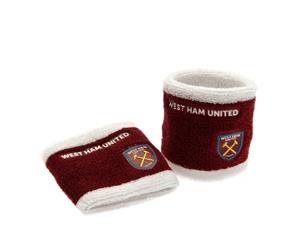 West Ham United Fc Official Wristbands (Set Of 2) (Claret/White) - TA1626