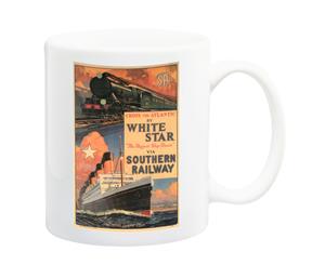 White Star and Southern Railways Travel Poster Mug - 11 Fluid Oz