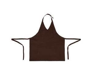 Whites V Neck Service Apron Chocolate