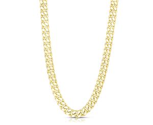 14k Yellow Gold Miami Cuban Link Chain Necklace Width 6mm - Yellow