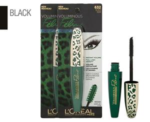 2 x L'Oral Voluminous Feline Waterproof Mascara 7.7mL - Black