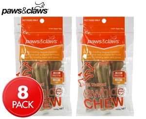 2 x Paws & Claws Rawhide Chew Bones Beef 100g