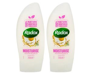 2 x Radox Moisturise Shower Cream Chamomile & Jojoba Oil 250mL