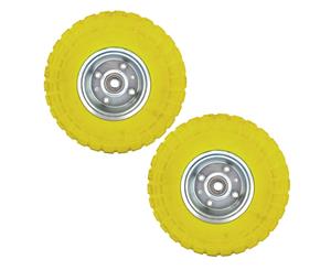 AB Tools 2 x10" Solid Rubber Tyre Wheel Foam Filled Sack Truck Trolley Cart AN002_PAIR