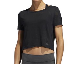 Adidas Women's Burnout Training Tee / T-Shirt / Tshirt - Black