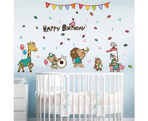 Animal Music Wall Stickers Decals (Size70cm x 50cm)