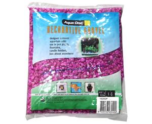 Aqua One Decorative Gravel 1kg Purple 7mm