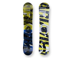 Aria Snowboard Sound Vibes and Yellow Camber Capped 151.5cm - Blue