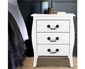 Bedside Tables Drawers Side Table Nightstand White Cabinet French Lamp