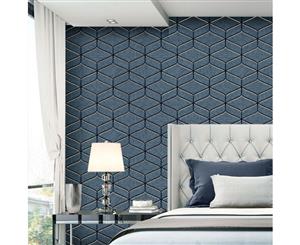 Belgravia Decor Luciano Geo Navy Wallpaper (3852)