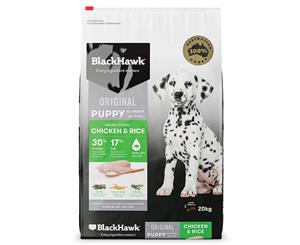 Black Hawk Puppy Chicken & Rice 20kg Holistic Pet Australian Made Premium