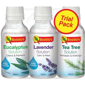 Bosistos Solutions Eucalyptus Lavender and Tea Tree 100ml Value Pack