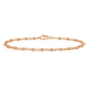 Bracelet with Diamonds in 10ct Rose Gold