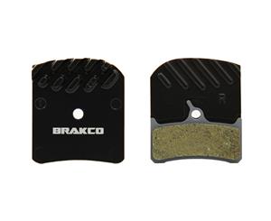 Brakco Organic Disc Pads With Heat-dissipation Fin For DEORE XT BR-M755/GRIMECA system 8/SRAM 9.0/Hope mono M4