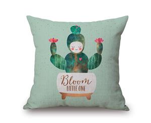 Cactus on Cotton&linen Pillow Cover 80798