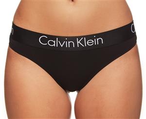 Calvin Klein Women's Motive Thong - Black