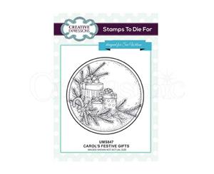 Creative Expressions - Carols Festive Gifts Pre Cut Stamp