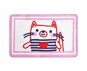 Cute Cat Pink Doormat Rugs (50cm x 80cm )