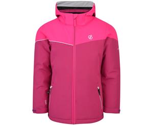 Dare 2b Girls Oath Water Repellent Hooded Ski Coat Jacket - Fuschia/Cybr