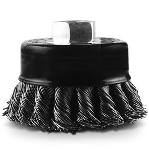 Detroit 65mm Multi-Thread Steel Twist Knot Wire Cup Brush