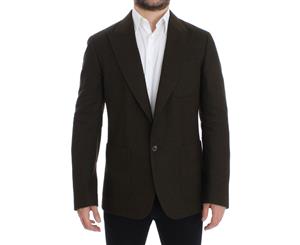 Dolce & Gabbana Green Wool Regular Fit Blazer