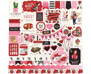 Echo Park - Be My Valentine Cardstock Stickers 12in.X12in. - Elements