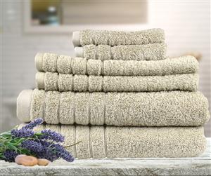 Egyptian Cotton Bath Towel 6 Pieces Combo Set Camel