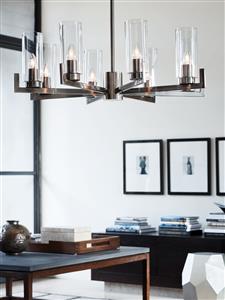 Ellington 8 Light Pendant in Antique Nickel