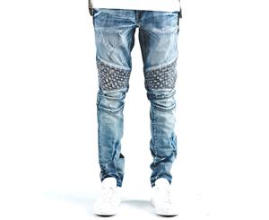 Embellish Turkish Biker Denim Jean Blue - Blue