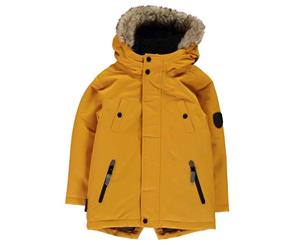 Gelert Kids Siberian Parka Jacket Coat Top - Mustard Zip Long Sleeve Regular Fit